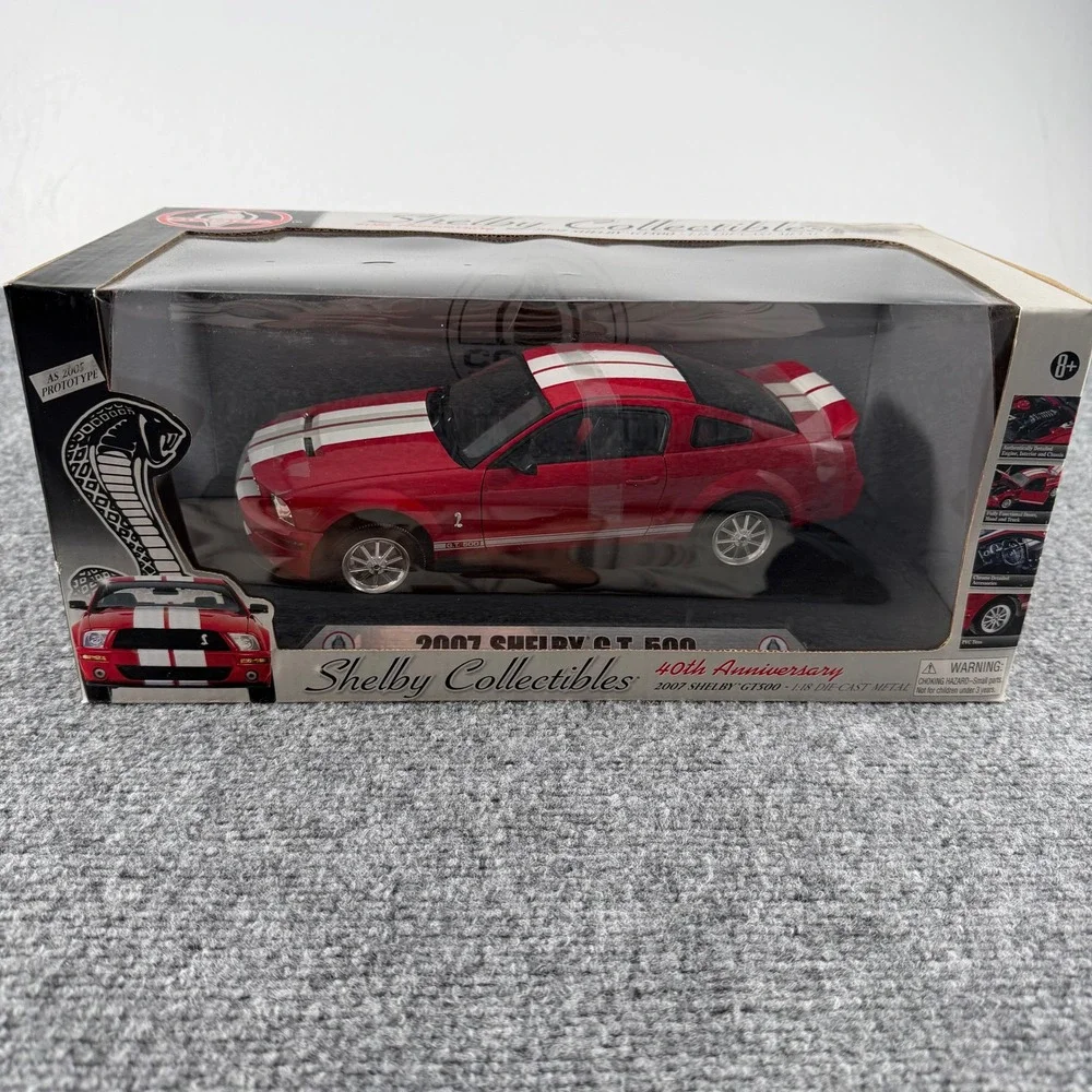 Shelby Collectibles 2007 Shelby GT500 1:18 Red 40th Anniversary Diecast Mustang